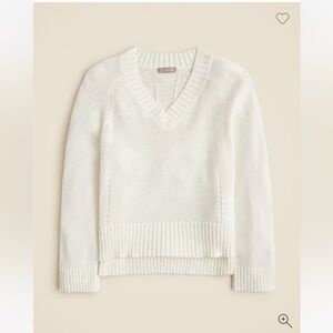 J Crew Heritage Cotton V Neck Sweater